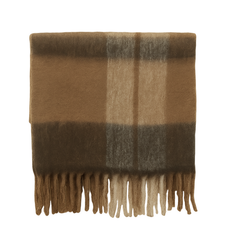 Meadow Plaid Tassel Throw